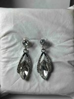 Elegant Silver-Toned Marquise Crystal Drop Earrings - Image 2