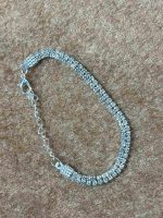 Elegant Double-Row Silver Crystal Tennis Bracelet - Image 3