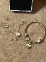 Romantic Heart Charm Jewelry Set – Necklace, Earrings & Bracelet - Image 2