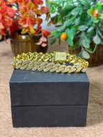 Premium Iced Out Cuban Link Bracelet – Gold & Silver Edition - Image 5