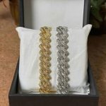 Premium Iced Out Cuban Link Bracelet – Gold & Silver Edition